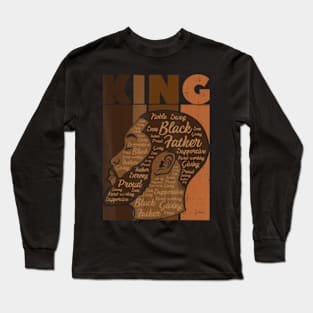 Black History King Father Melanin African American Dad Men Long Sleeve T-Shirt